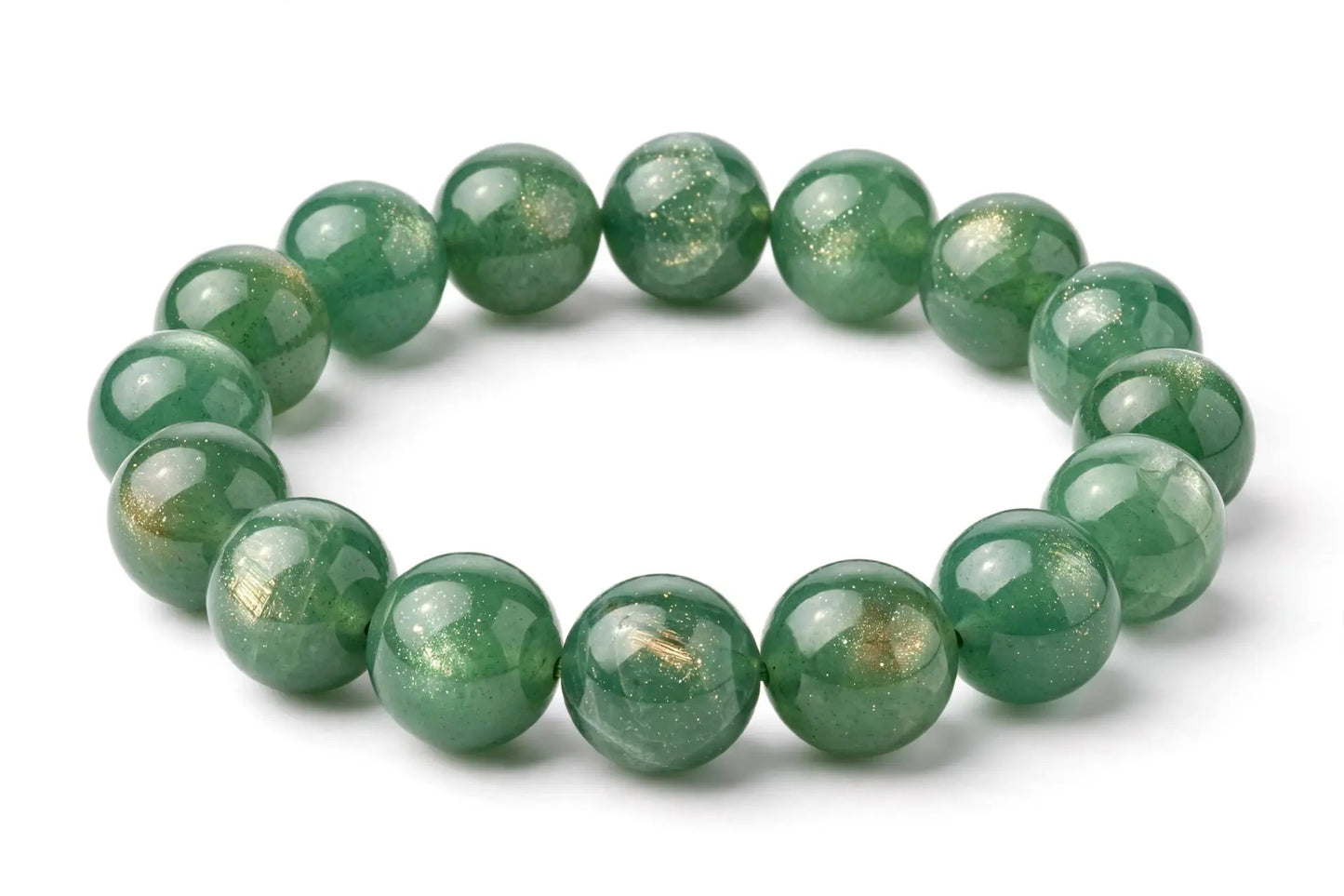Natural Green Aventurine Bracelet 8mm & 10 mm- Original Crystal for Luck, Money & Heart Chakra - Sun Point Jewellers Since 1980 Sun point jewellers