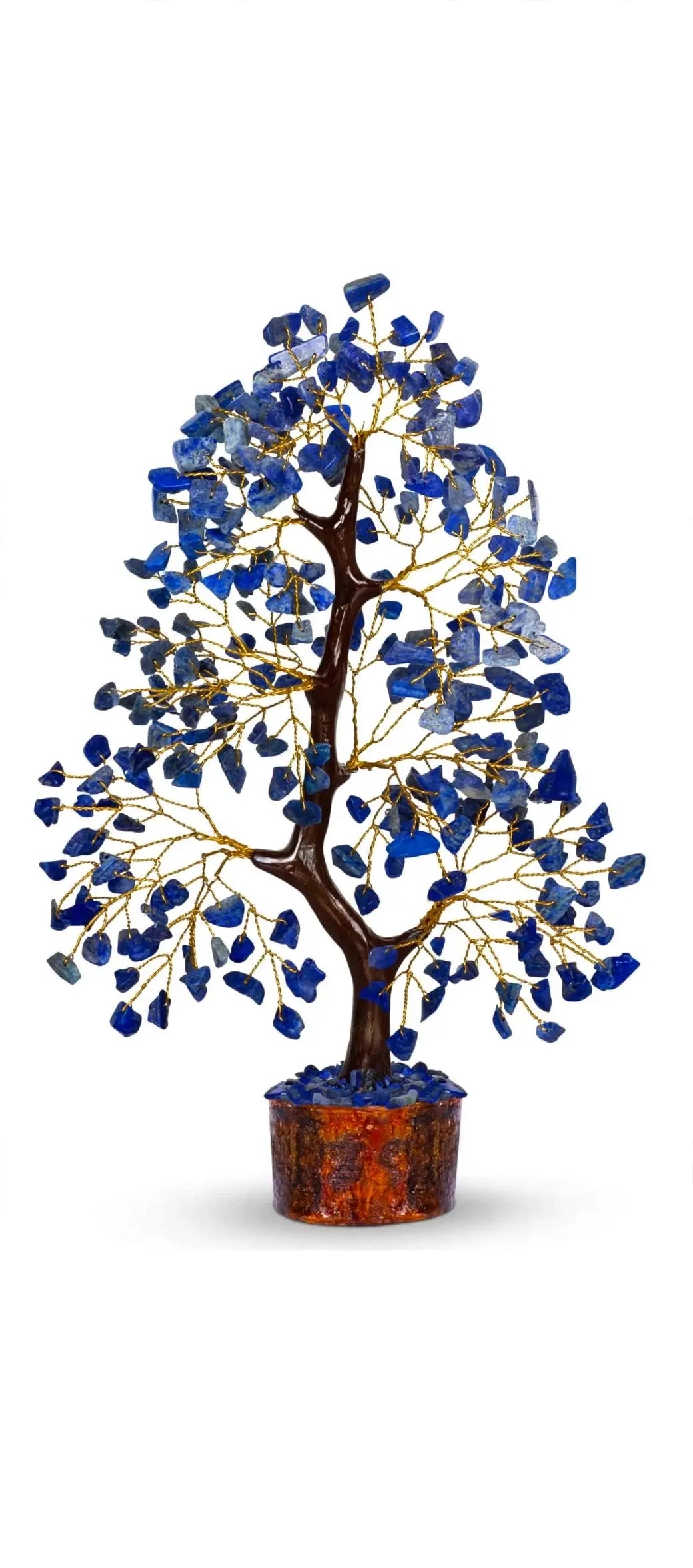 Crystal Tree for Home and Office - 7 Chakra & 7 Single Stone Natural Gemstone Vastu Tree - 300 Beads 10-12 Inch | Sun Point Jewellers Since 1980 Sun point jewellers