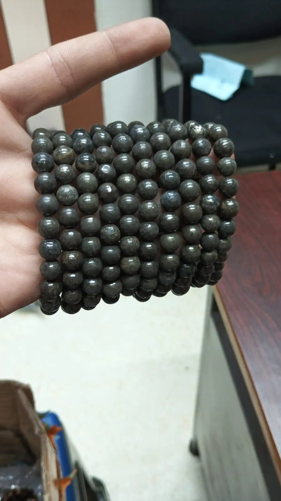 Original Pyrite Bracelet for Wealth & Business Growth - 8mm Beads | Certified Sun point jewellers