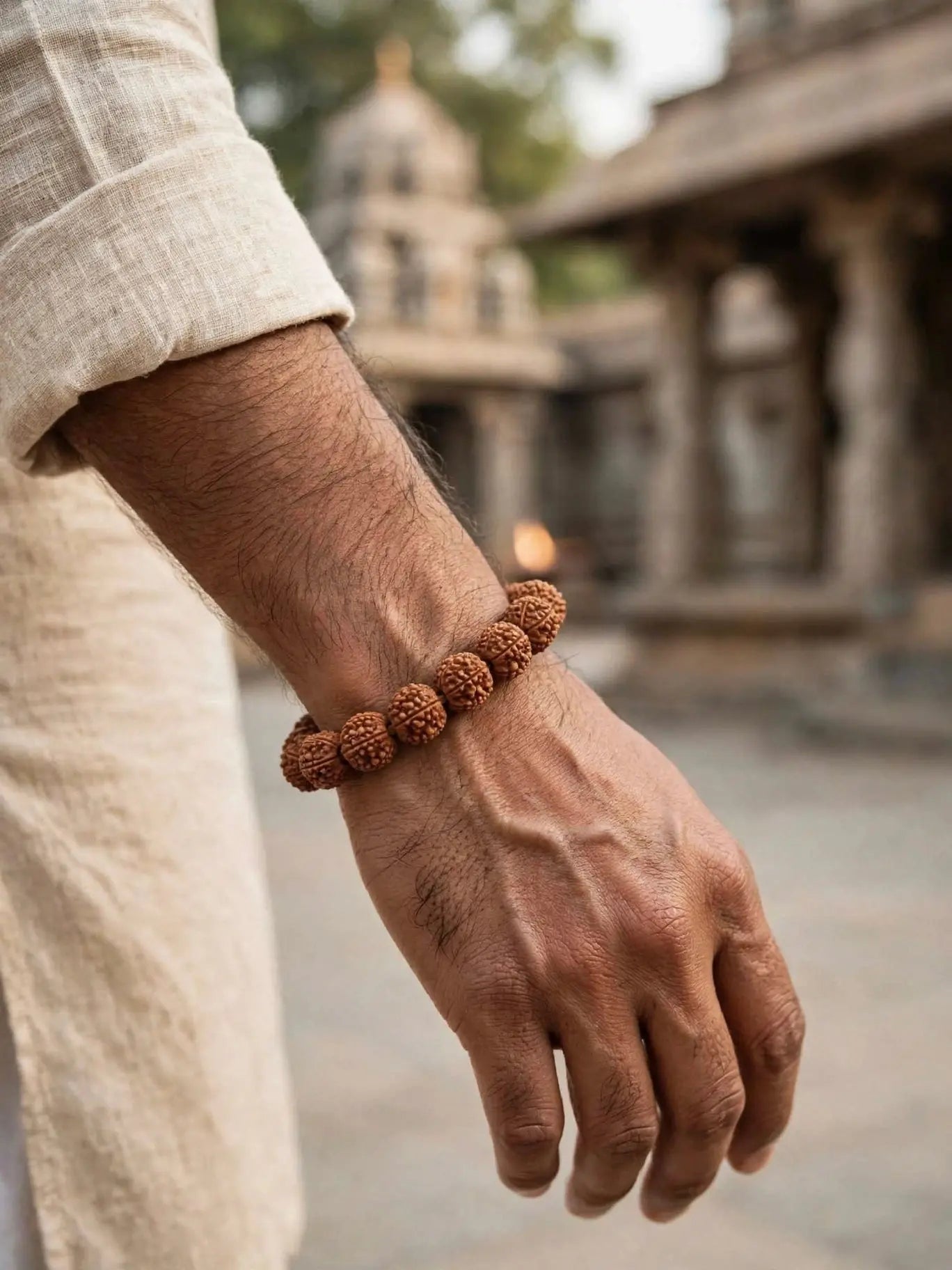 Original 7 Mukhi Rudraksha Bracelet – 100% Natural Nepal Round Beads – Lab Certified for Wealth & Shani Dosh Protection | Sun Point Jewellers Sun point jewellers