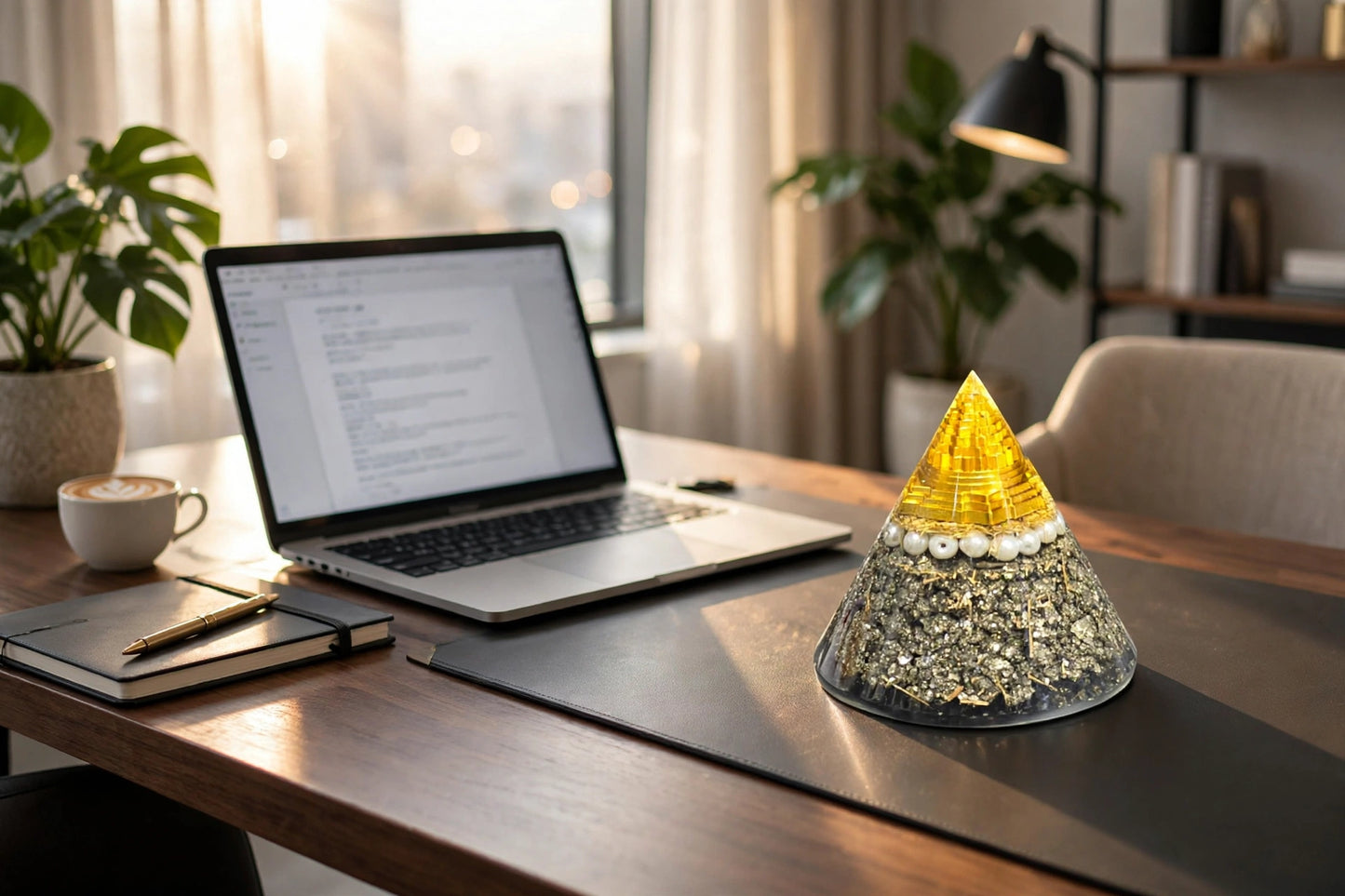 Shree Yantra Pyrite Pyramid - Vastu Crystal Pyramid for Wealth & Success | Sun Point Jewellers Sun point jewellers