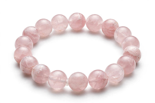 Original Rose Quartz Bracelet 8mm | For Love, Relationships & Marriage Harmony | Certified Sun point jewellers