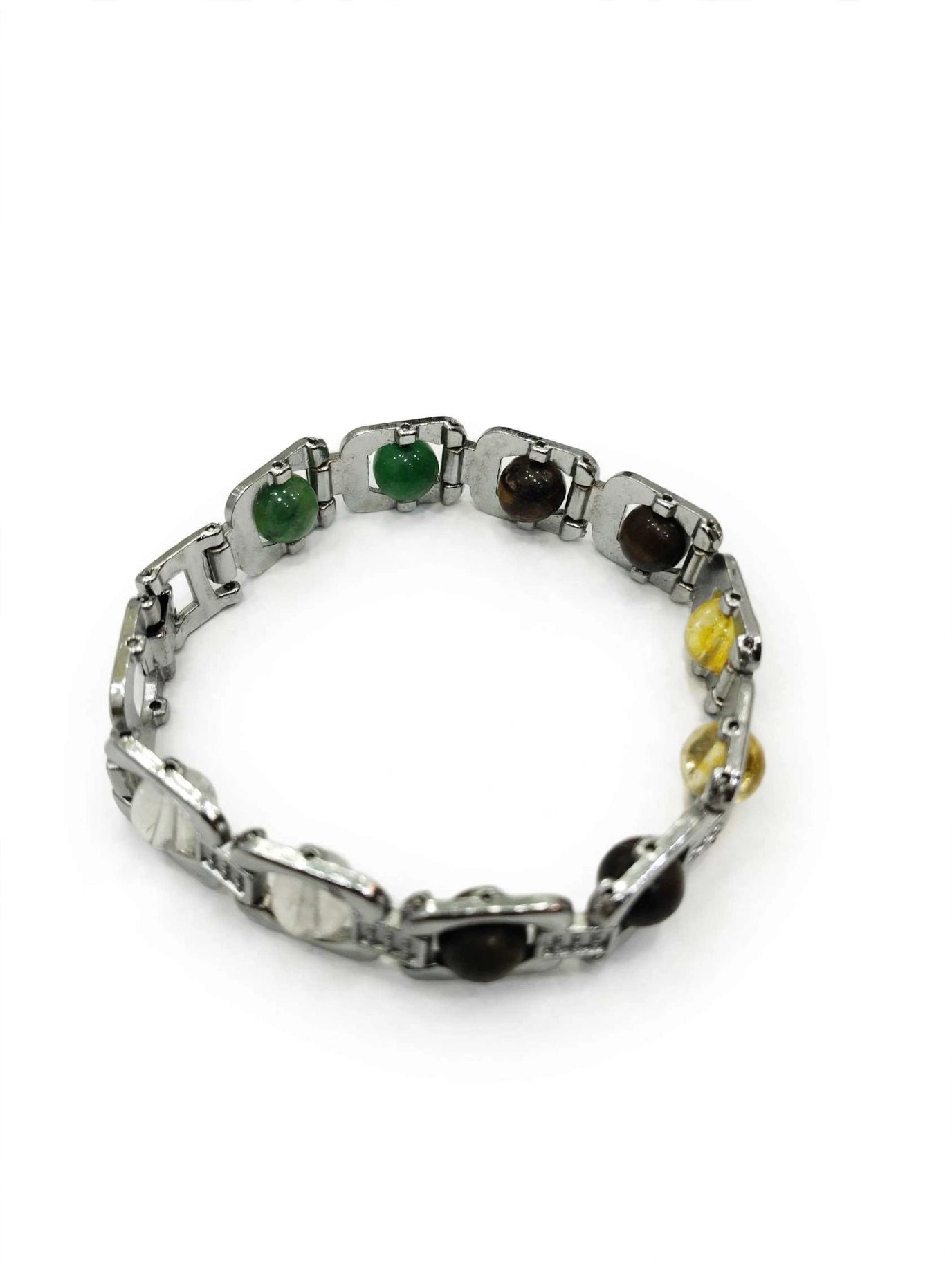 Money Magnet Bracelet for Wealth & Prosperity - Original Citrine, Pyrite, Tiger Eye & Green Aventurine | Gold, Silver & Rose Gold Plated | Sun Point Jewellers Sun point jewellers