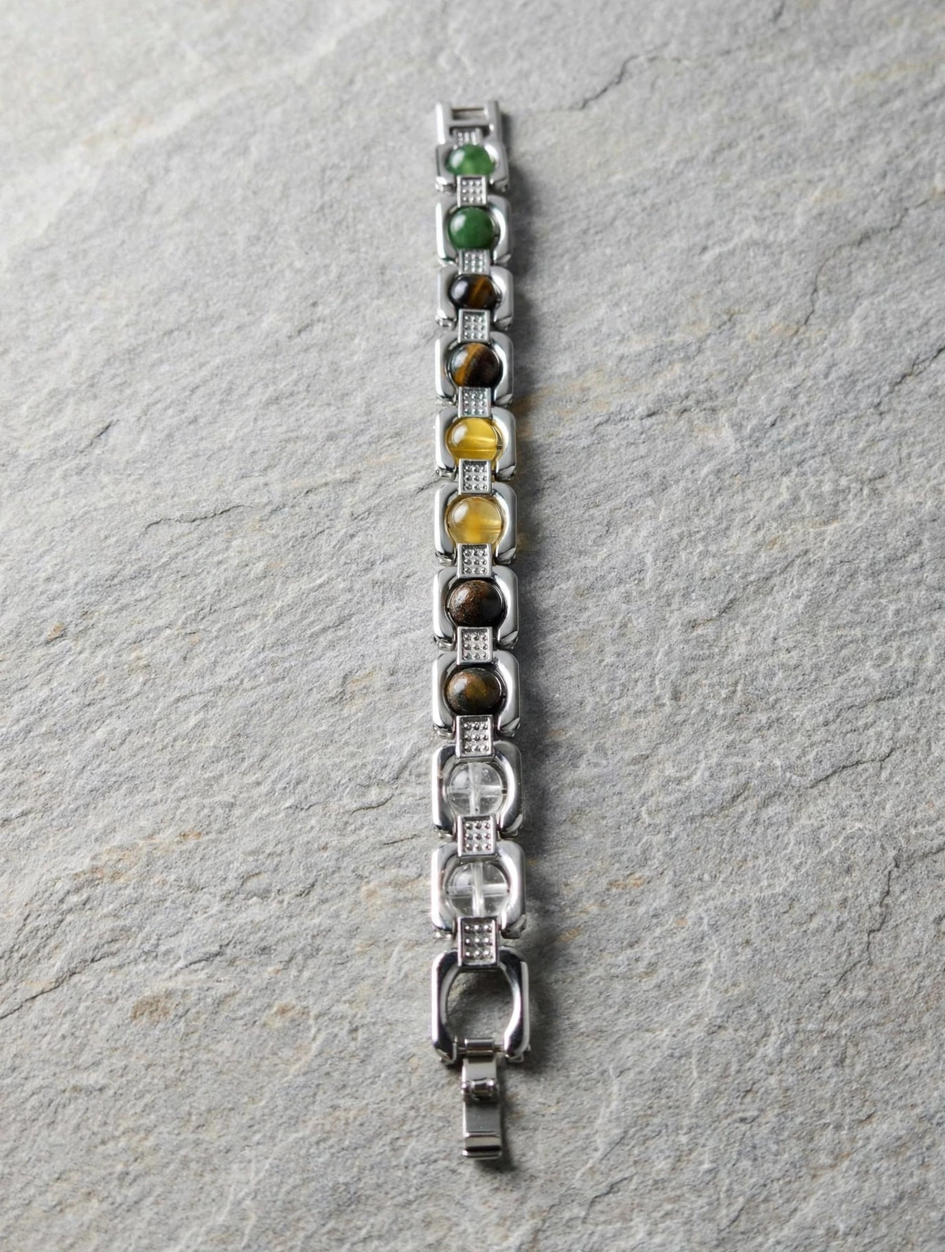 Money Magnet Bracelet for Wealth & Prosperity - Original Citrine, Pyrite, Tiger Eye & Green Aventurine | Gold, Silver & Rose Gold Plated | Sun Point Jewellers Sun point jewellers