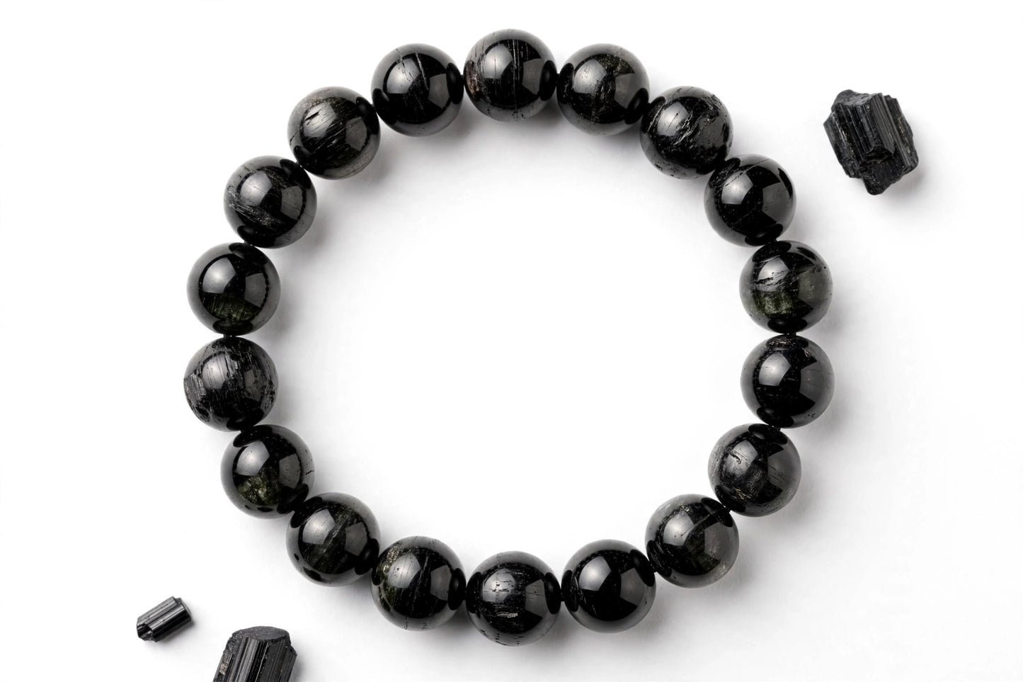 Original Black Tourmaline Bracelet 8mm & 10 mm - Nazar Protection Bracelet for Evil Eye & Negative Energy Removal - Lab Certified - Sun Point Jewellers Since 1980 Sun point jewellers