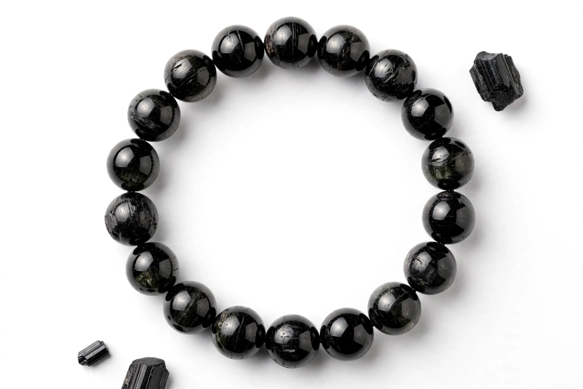 Original Black Tourmaline Bracelet 8mm & 10 mm - Nazar Protection Bracelet for Evil Eye & Negative Energy Removal - Lab Certified - Sun Point Jewellers Since 1980 Sun point jewellers