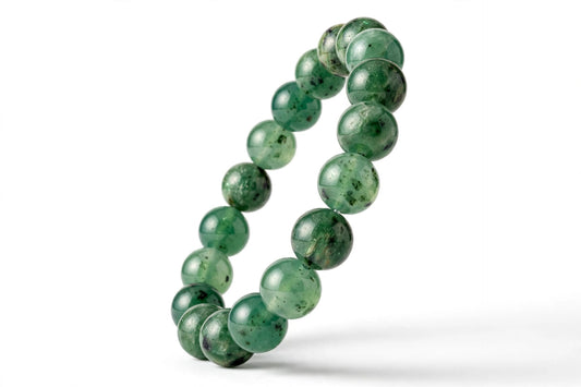 Natural Green Aventurine Bracelet 8mm - Original Crystal for Luck, Money & Heart Chakra - Sun Point Jewellers Since 1980 Sun point jewellers
