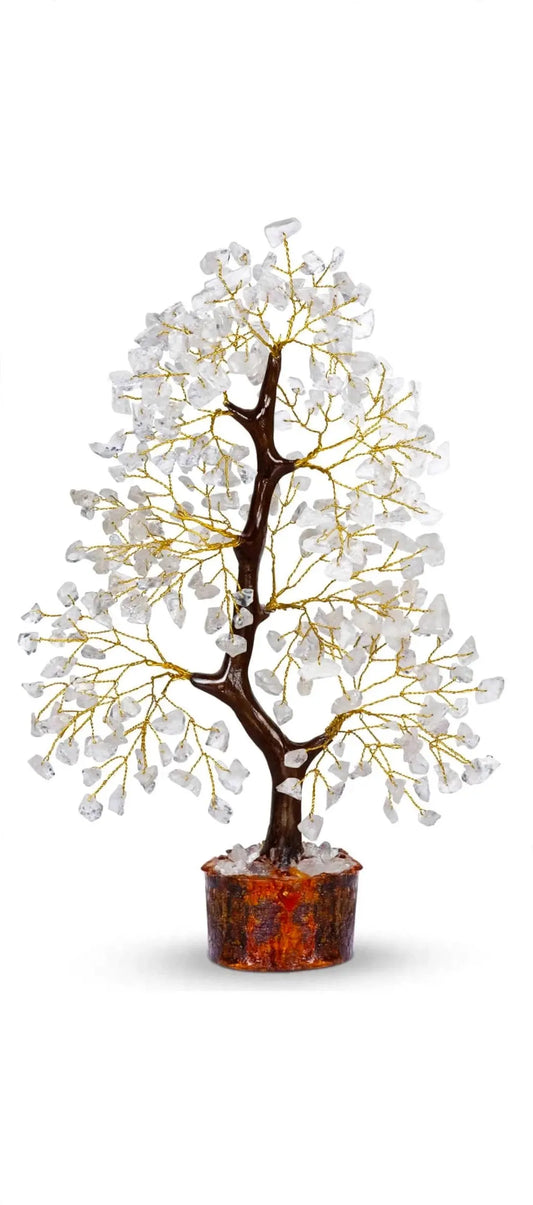 Crystal Tree for Home and Office - 7 Chakra & 7 Single Stone Natural Gemstone Vastu Tree - 300 Beads 10-12 Inch | Sun Point Jewellers Since 1980 Sun point jewellers