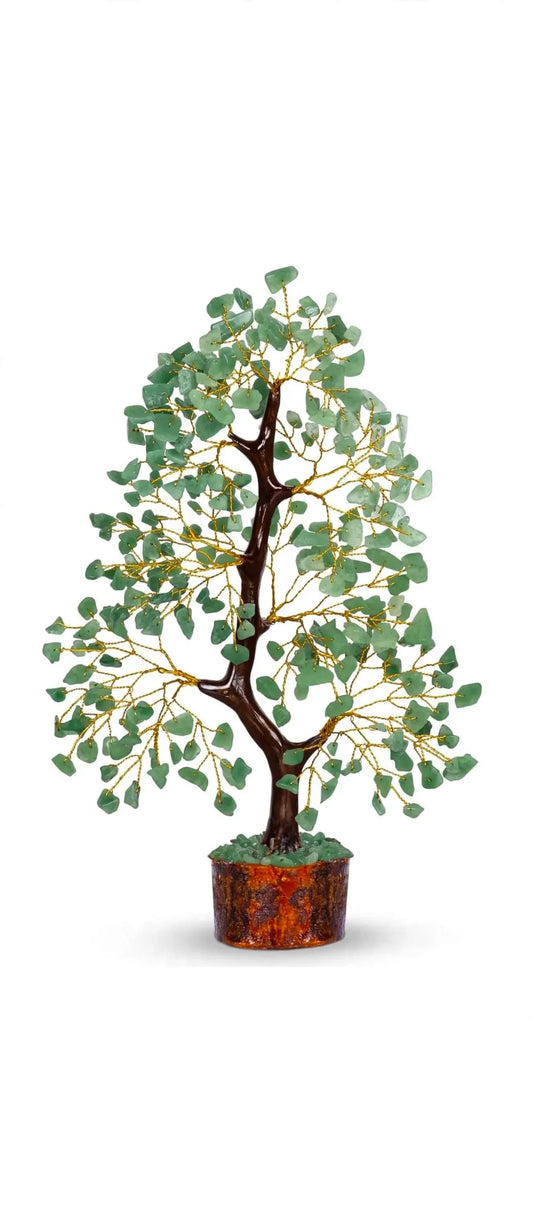 Crystal Tree for Home and Office - 7 Chakra & 7 Single Stone Natural Gemstone Vastu Tree - 300 Beads 10-12 Inch | Sun Point Jewellers Since 1980 Sun point jewellers
