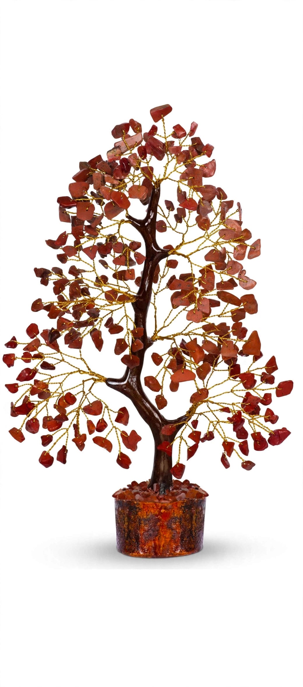 Crystal Tree for Home and Office - 7 Chakra & 7 Single Stone Natural Gemstone Vastu Tree - 300 Beads 10-12 Inch | Sun Point Jewellers Since 1980 Sun point jewellers