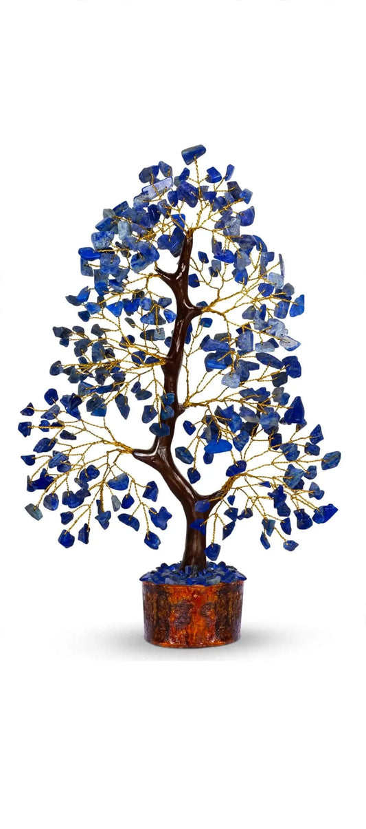 Crystal Tree for Home and Office - 7 Chakra & 7 Single Stone Natural Gemstone Vastu Tree - 300 Beads 10-12 Inch | Sun Point Jewellers Since 1980 Sun point jewellers