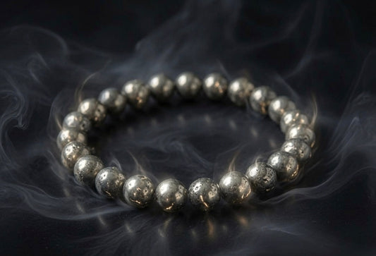 Original Pyrite Bracelet for Wealth & Business Growth - 8mm Beads | Certified Sun point jewellers