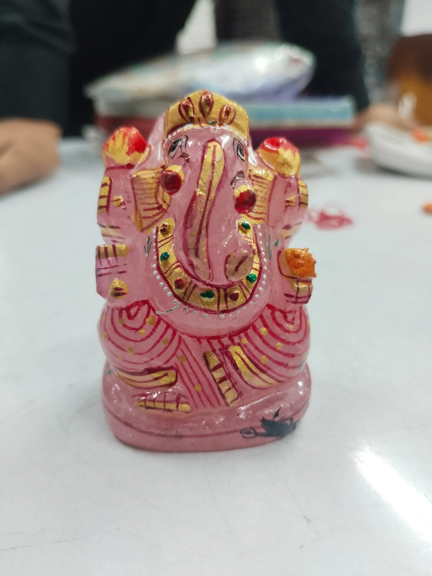 Ganesh ji Murtu Green Aventurine rose quartz Sun point jewellers