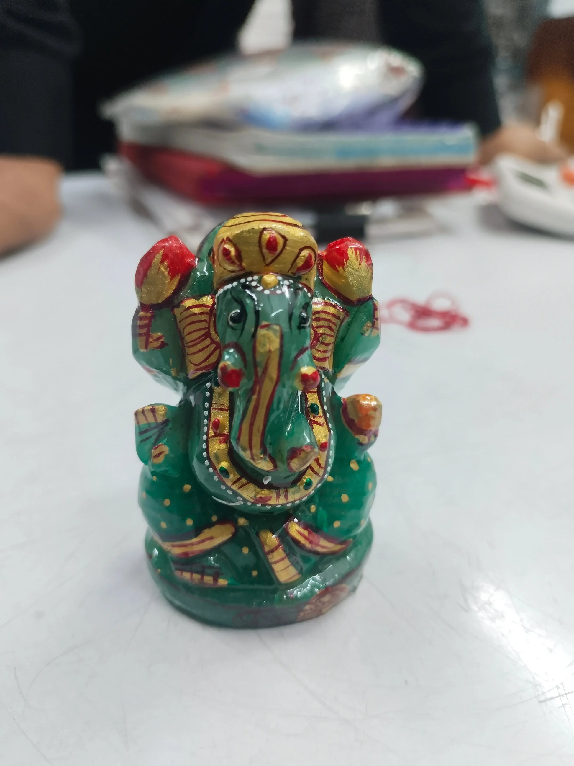 Ganesh ji Murtu Green Aventurine rose quartz Sun point jewellers
