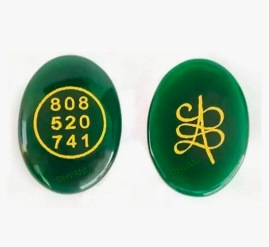 Zibu Coin Set 808 520 741 - Green Aventurine & Rose Quartz Money & Love Magnet | 9 Coins Set with Zibu Symbol | Sun Point Jewellers Since 1980 Sun point jewellers