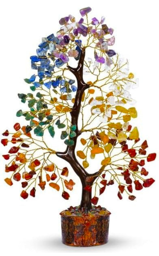 7 Chakra Crystal Tree - Natural Gemstone Vastu Tree for Home & Office Sun point jewellers