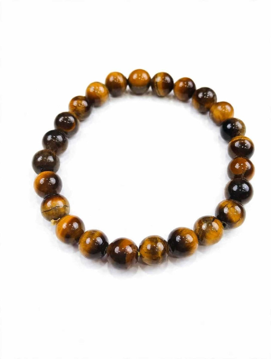 Original Tiger Eye Bracelet 8mm - 100% Natural & Lab Certified | Sun Point Jewellers Sun point jewellers