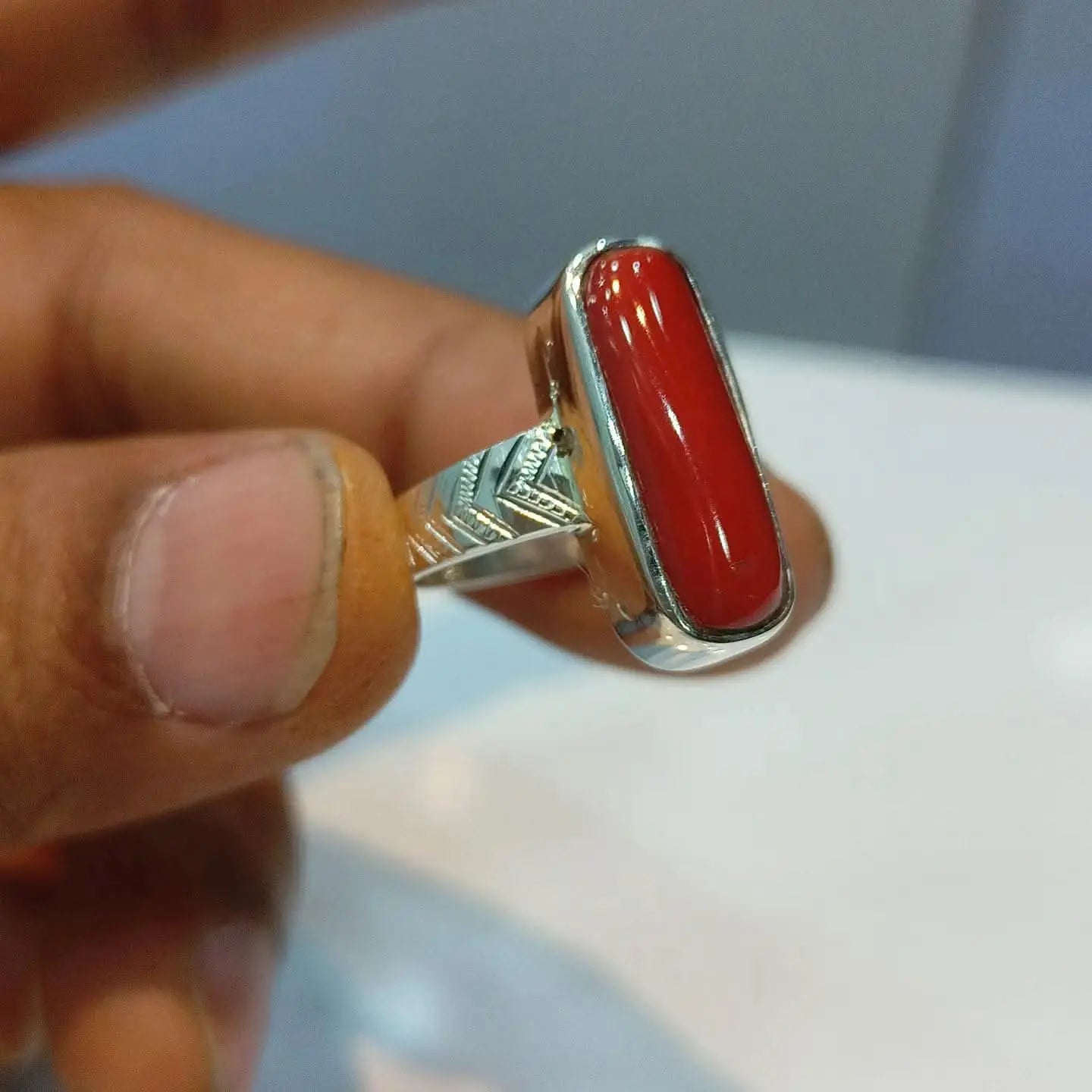 Natural Red Coral (Moonga) Stone Ring & Pendant in Kolkata | Certified Moonga Gemstone for Mars | Sun Point Jewellers 🪸 Sun point jewellers